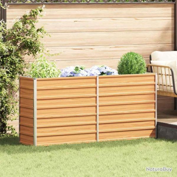 Jardini�re sur�lev�e Marron Clair 160 x 40 x 77 cm