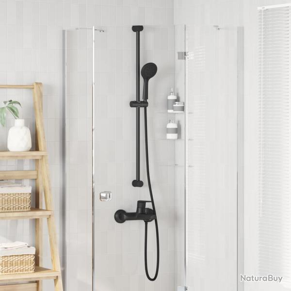 Ensemble de Syst�me de Douche Noir 100 cm Acier inoxydable