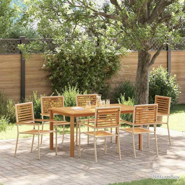 Ensemble de salle � manger pour jardin 7 pcs Beige