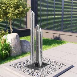 Fontaine de jardin Argent&eacute; 48x34x123 cm Acier inoxydable
