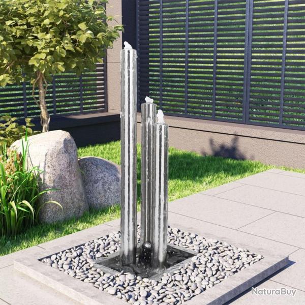 Fontaine de jardin Argent� 48x34x123 cm Acier inoxydable