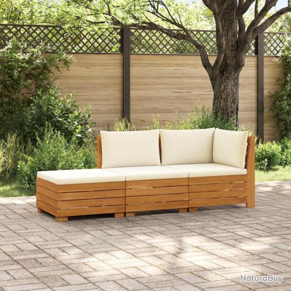 Ensemble de canap�s d'ext�rieur avec coussin 3 Pi�ce Marron