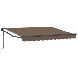Auvent r&eacute;tractable Taupe 3,5 x 2,5 m Polyester et m&eacute;tal