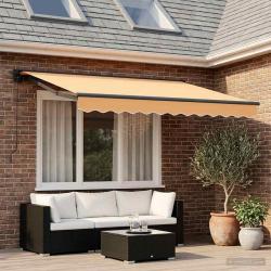 Auvent r&eacute;tractable Sable 3 x 2,5 m Polyester et Aluminium