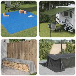B&acirc;che avec oeillets Vert 4 x 6 m 260 gsm PE