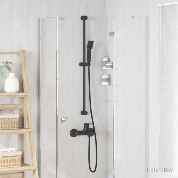 Ensemble de Syst�me de Douche Noir 100 cm Acier inoxydable