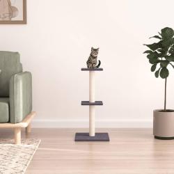 Arbre &agrave; chat avec griffoirs en sisal gris fonc&eacute; 73 cm