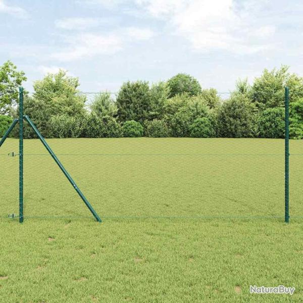 Fixation au sol hexagonale 100 x 1,4 m Acier recouvert de PVC