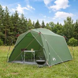 Tente tunnel Vert 2 personnes Polyester 185T avec rev&ecirc;tement PU