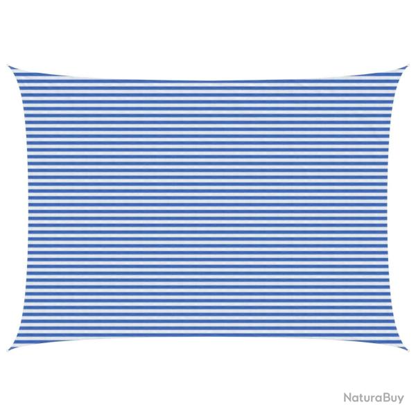 Voile d'ombre Bleu et Blanc 5 x 8 m HDPE