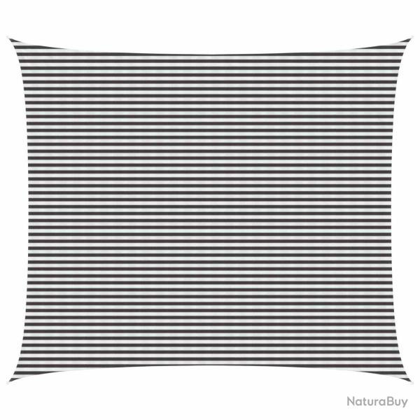 Voile d'ombre Anthracite et blanc 6 x 7 m HDPE