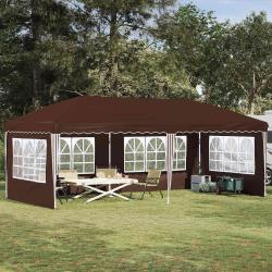 Tente de f&ecirc;te pop-up 575 x 289 x 245 cm Marron