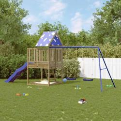 Aire de jeux d'ext&eacute;rieur bois de pin impr&eacute;gn&eacute;