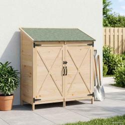 Abri de jardin Naturel 106 x 56 x 113,5 cm Bois de Sapin Massif