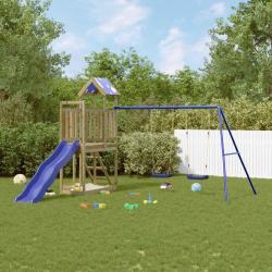 Aire de jeux d'ext&eacute;rieur bois de pin impr&eacute;gn&eacute;