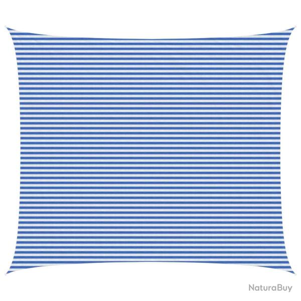 Voile d'ombre Bleu et Blanc 6 x 7 m HDPE
