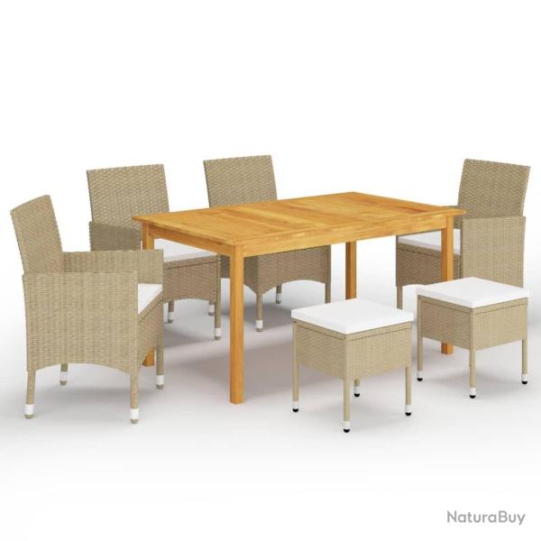 Ensemble � manger de jardin 7 pcs Beige