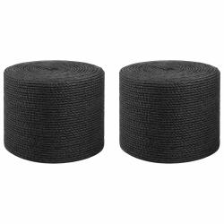 Fil en jute 2 pcs 2 Noir Jute 100% Tossa