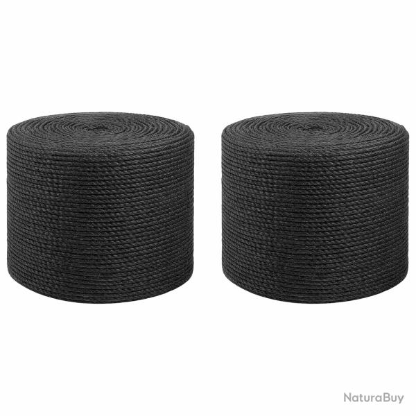 Fil en jute 2 pcs 2 Noir Jute 100% Tossa