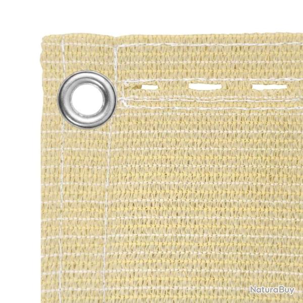 �cran de balcon Beige 75 x 800 cm HDPE et Aluminium