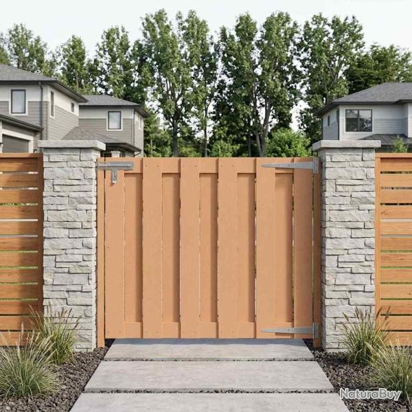 Porte de Jardin 100 x 80 cm WPC et Aluminium Marron