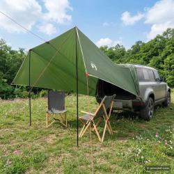 Auvent de v&eacute;hicule Vert 518 x 580 x 215 cm Polyester et Acier