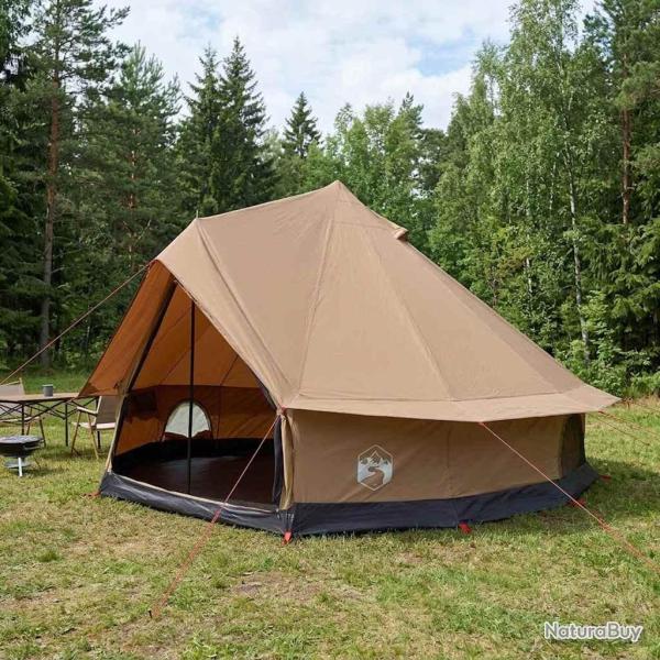 Tente familiale Marron 8 personnes Polycoton