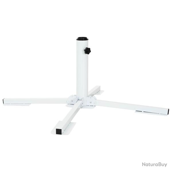 Support de parasol Blanc Acier