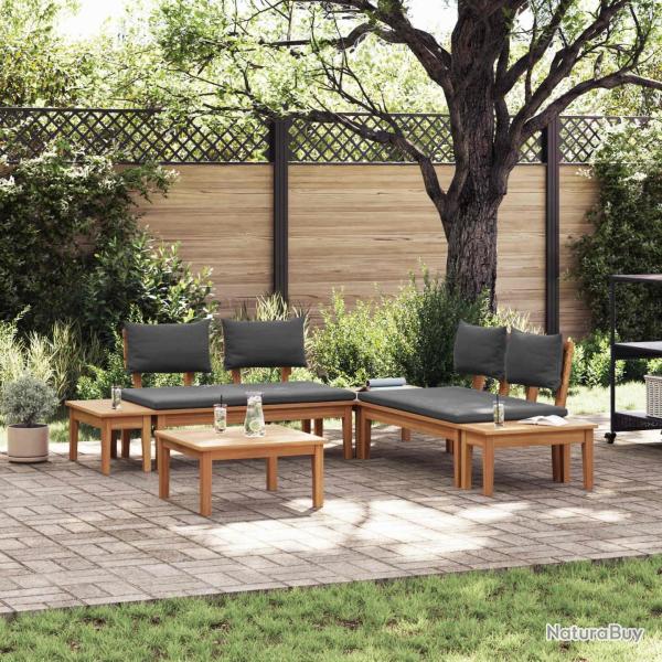 Ensemble de canap� de jardin 3 pcs Marron et gris