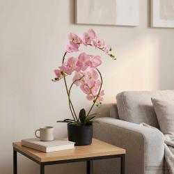 Plante orchid&eacute;e artificielle avec pot Rose 45 x 15 x 65 cm