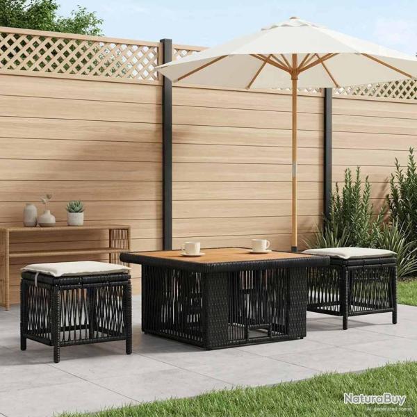 Ensemble de salle � manger pour jardin 3 pcs Beige et cr�me