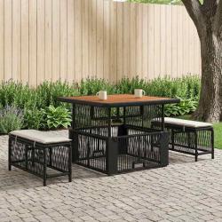 Ensemble de salle &agrave; manger pour jardin 3 pcs Beige et cr&egrave;me