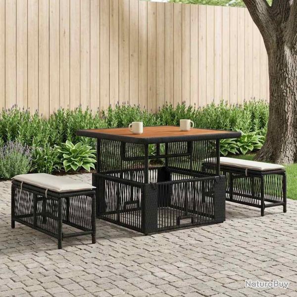Ensemble de salle � manger pour jardin 3 pcs Beige et cr�me