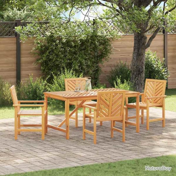 Ensemble de salle � manger pour jardin 5 pc Marron