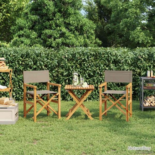 Chaise de directeur 100% Polyester Teck Solide