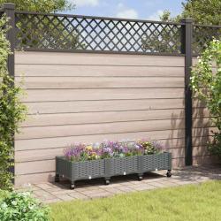 Jardini&egrave;re avec Roues Gris clair 120 x 40 x 33 cm PP