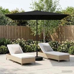 Parasol de jardin avec base 200 x 300 cm Polyester