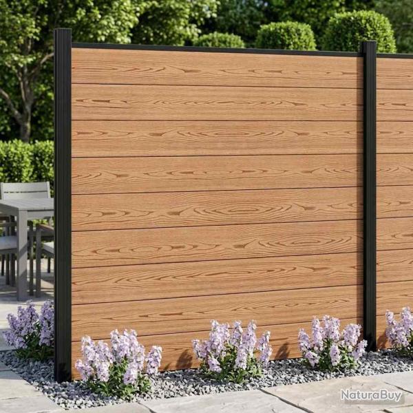Ensemble de Cl�ture 175 x 186 cm WPC et Aluminium Marron