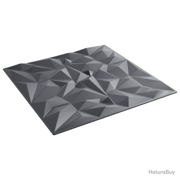 Panneaux muraux 24 pcs Gris Am�thyste 50 x 50 cm Mousse XPS