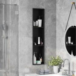 Niche de Douche Noir 90 x 20 x 9,5 cm Acier inoxydable