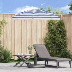 Parasol de jardin polyester 170T Bleu et Blanc