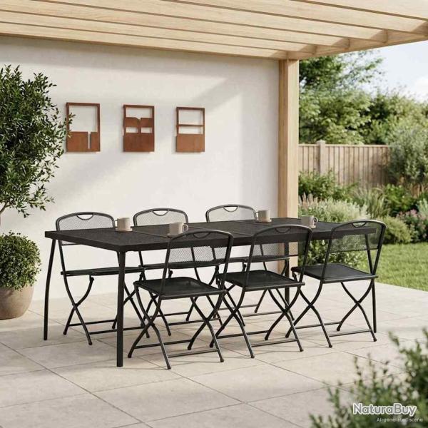 Ensemble de meubles d'ext�rieur 7 pcs Anthracite Fer et Acier