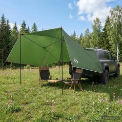 Tente de voiture Vert 308 x 215 x 220 cm Polyester et Acier