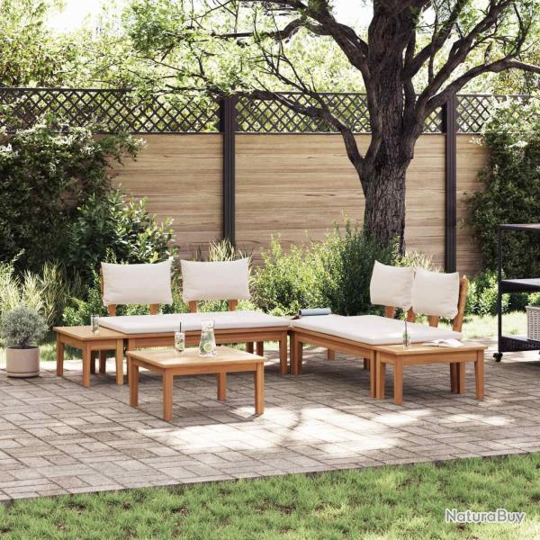 Ensemble de canap� de jardin 3 pcs Marron et Cr�me