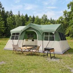 Tente familiale Vert 487 x 340 x 216 cm Polyester et Acier