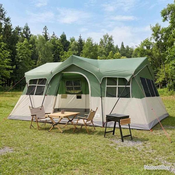 Tente familiale Vert 487 x 340 x 216 cm Polyester et Acier