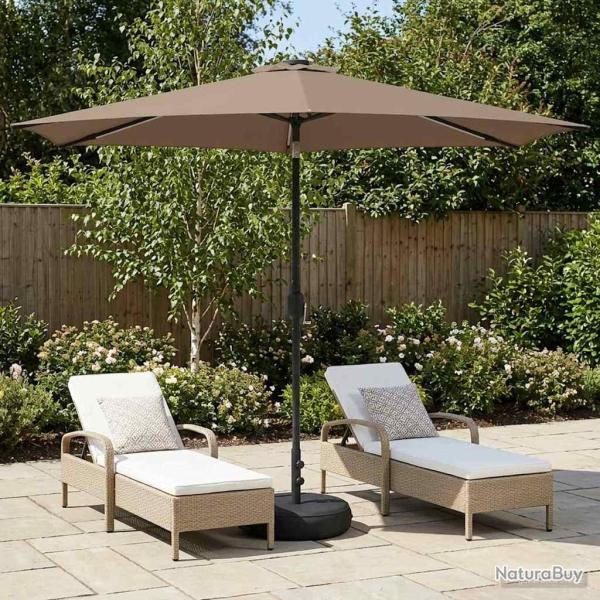 Parasol de jardin avec lumi�res LED et base 300 x 300 cm