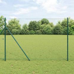 Fixation au sol hexagonale 100 x 1,5 m Acier recouvert de PVC