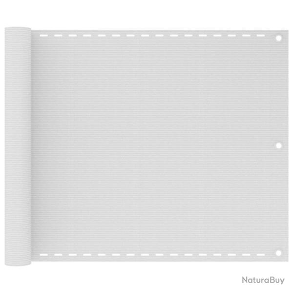 �cran de balcon en PEHD 75x400 cm Blanc