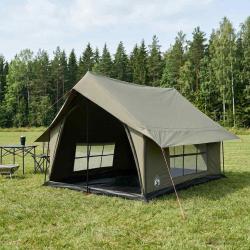 Tente Cabane Vert arm&eacute;e 340 x 246 x 210 cm Polycoton